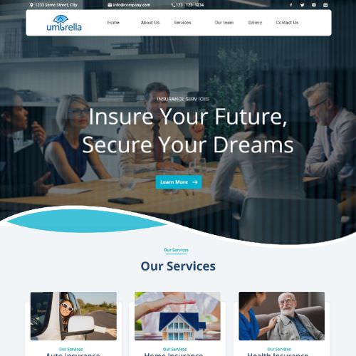 Insurance agency website example by One Eleven Web Design