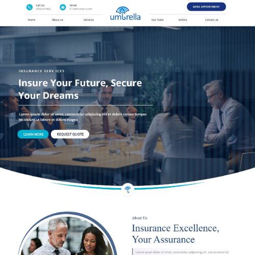 Insurance agency website example by One Eleven Web Design