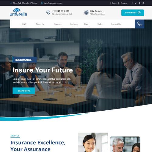 Insurance agency website example by One Eleven Web Design