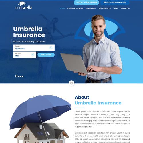 Insurance agency website example by One Eleven Web Design
