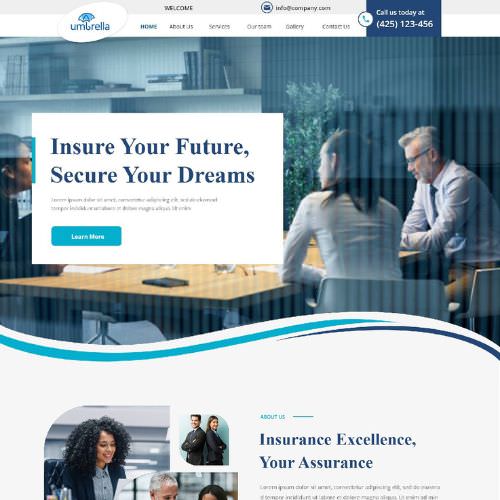 Insurance agency website example by One Eleven Web Design