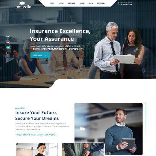 Insurance agency website example by One Eleven Web Design