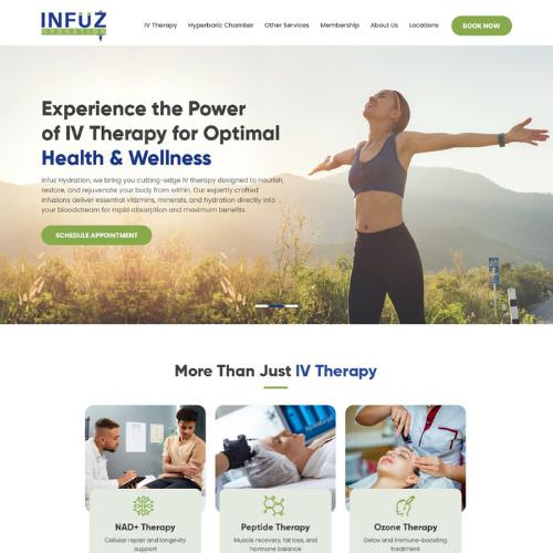 IV nutrional therapist website example by One Eleven Web Design