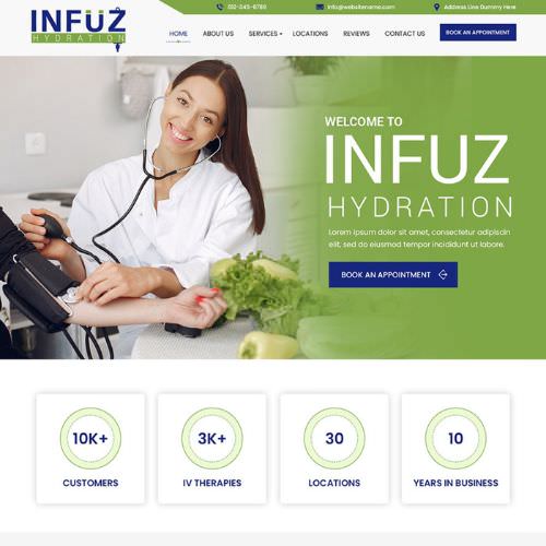 IV nutrional therapist website example by One Eleven Web Design