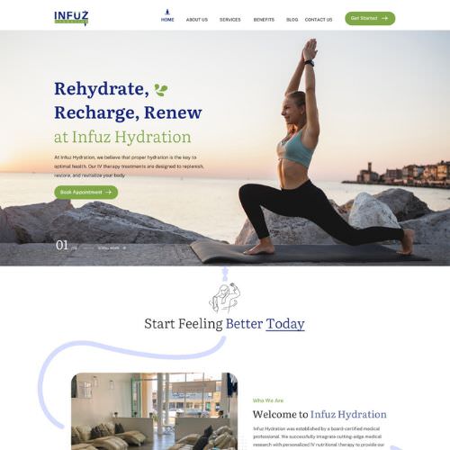 IV nutrional therapist website example by One Eleven Web Design