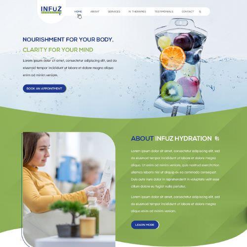 IV nutrional therapist website example by One Eleven Web Design