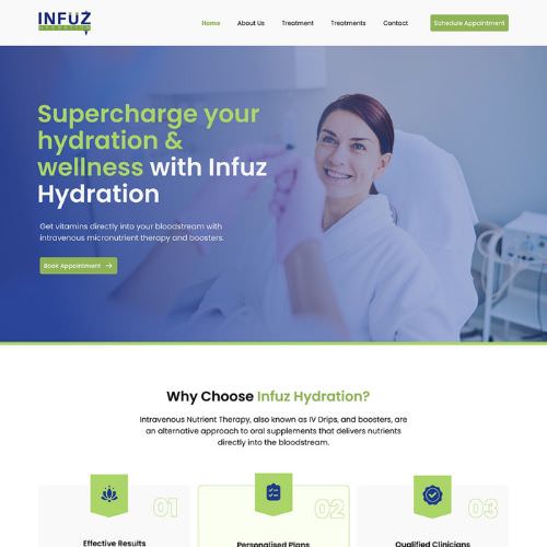 IV nutrional therapist website example by One Eleven Web Design