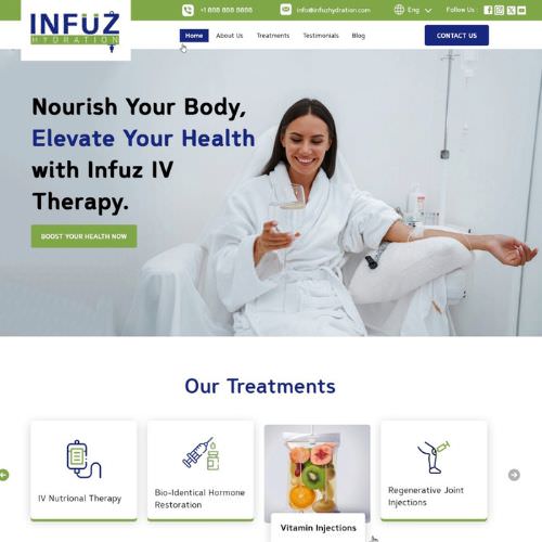 IV nutrional therapist website example by One Eleven Web Design