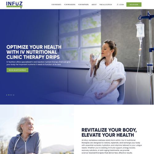 IV nutrional therapist website example by One Eleven Web Design