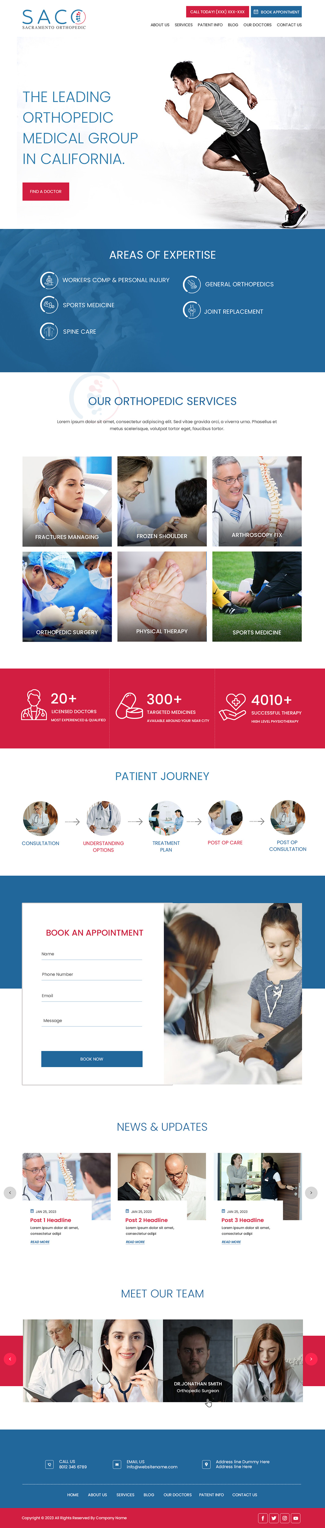 Orthopedic surgeon website example by One Eleven Web Design