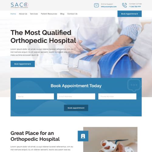 Orthopedic surgeon website example by One Eleven Web Design