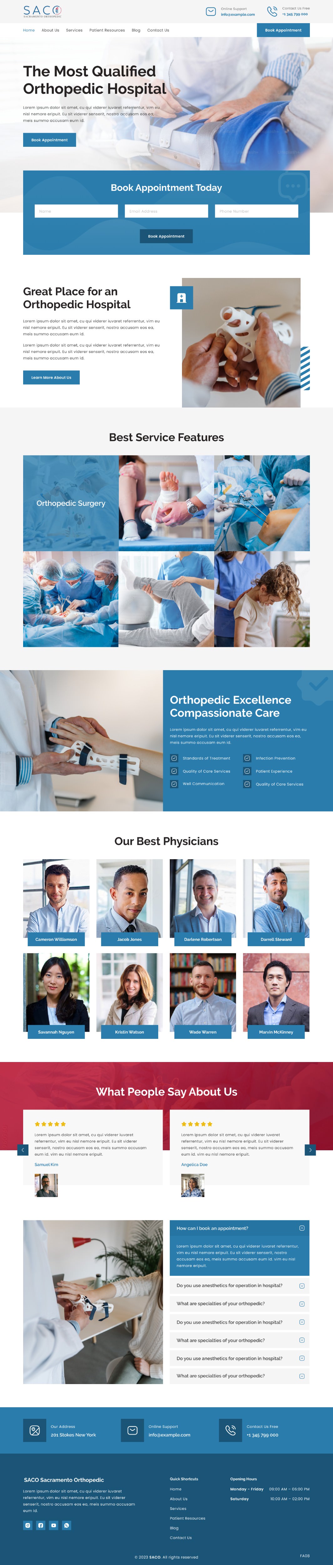 Orthopedic surgeon website example by One Eleven Web Design
