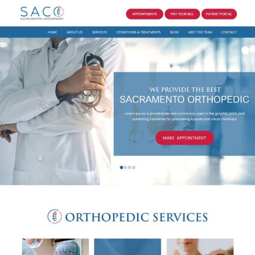 Orthopedic surgeon website example by One Eleven Web Design