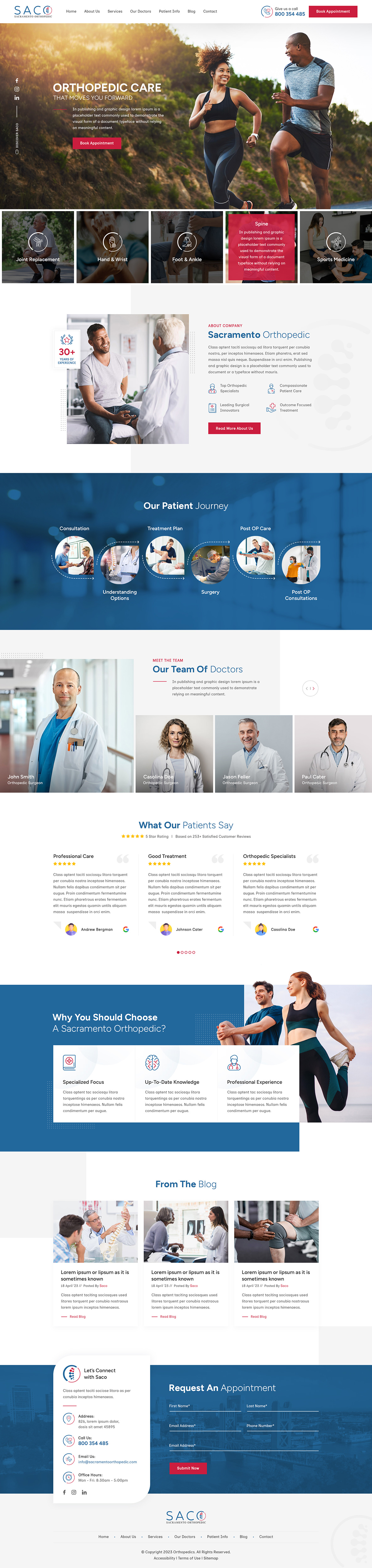 Orthopedic surgeon website example by One Eleven Web Design