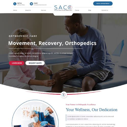 Orthopedic surgeon website example by One Eleven Web Design