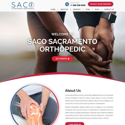 Orthopedic surgeon website example by One Eleven Web Design