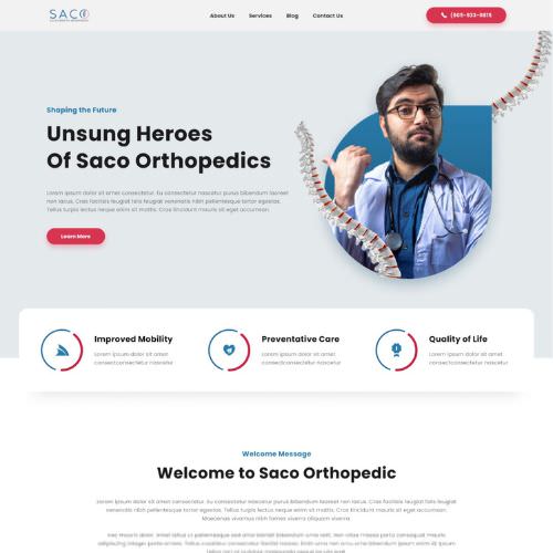 Orthopedic surgeon website example by One Eleven Web Design