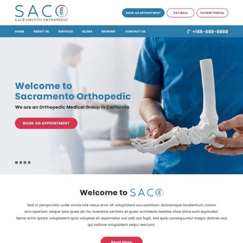 Orthopedic surgeon website example by One Eleven Web Design