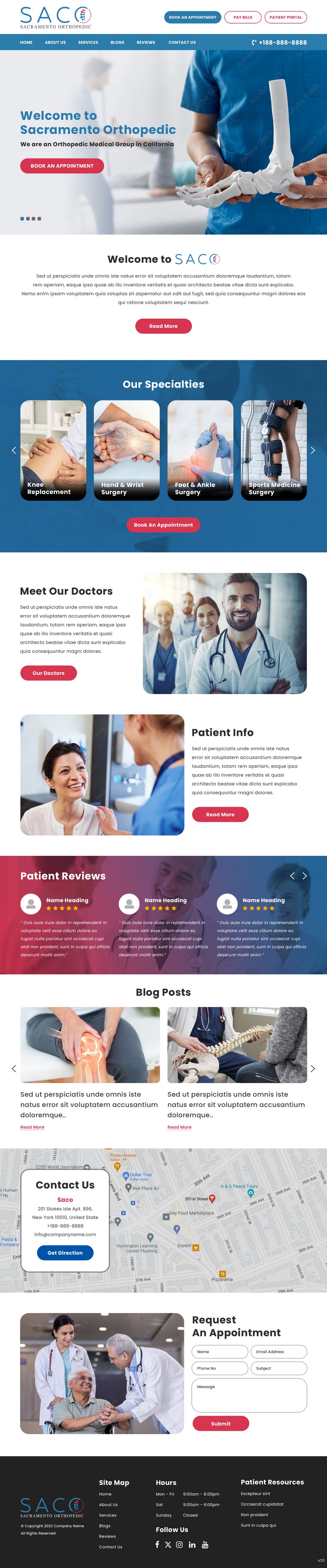 Orthopedic surgeon website example by One Eleven Web Design