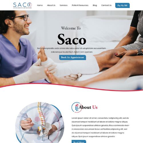 Orthopedic surgeon website example by One Eleven Web Design