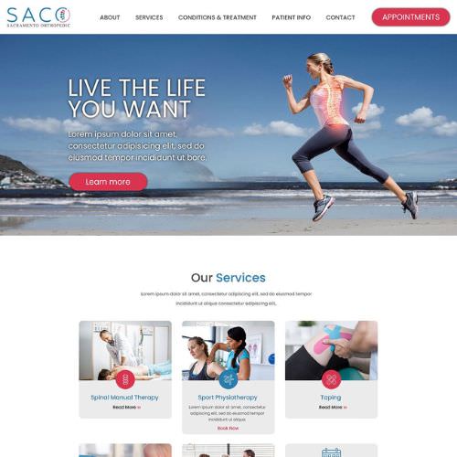 Orthopedic surgeon website example by One Eleven Web Design