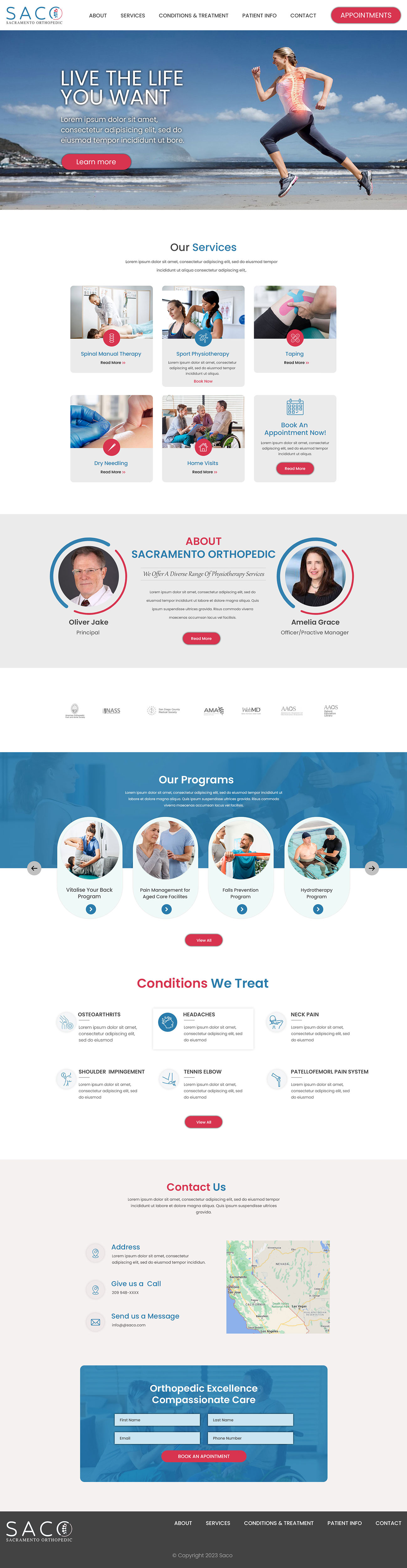 Orthopedic surgeon website example by One Eleven Web Design