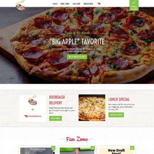 Pizzeria website example by One Eleven Web Design
