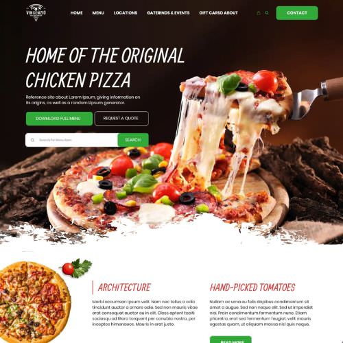 Pizzeria website example by One Eleven Web Design