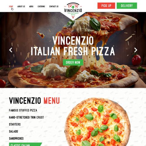 Pizzeria website example by One Eleven Web Design