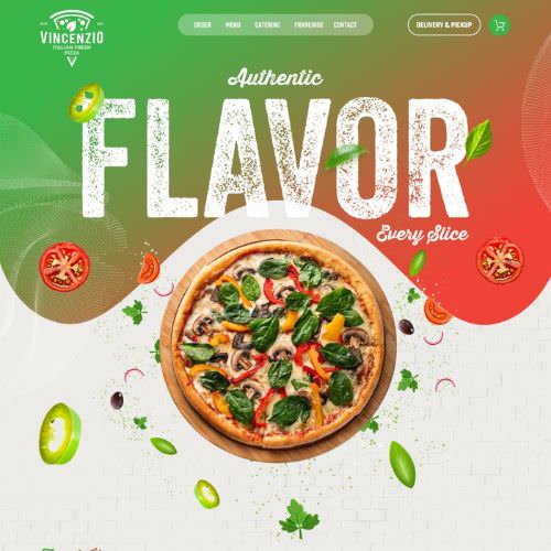 Pizzeria website example by One Eleven Web Design
