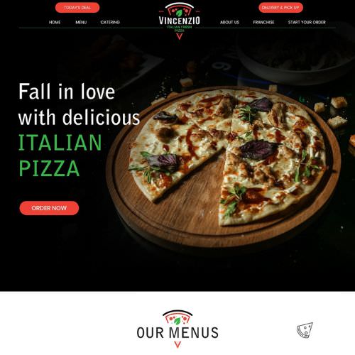 Pizzeria website example by One Eleven Web Design