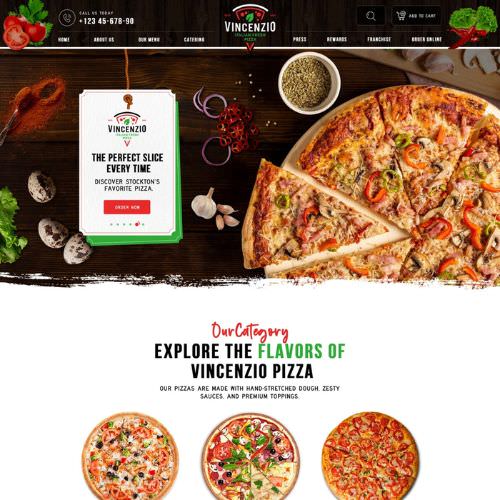 Pizzeria website example by One Eleven Web Design