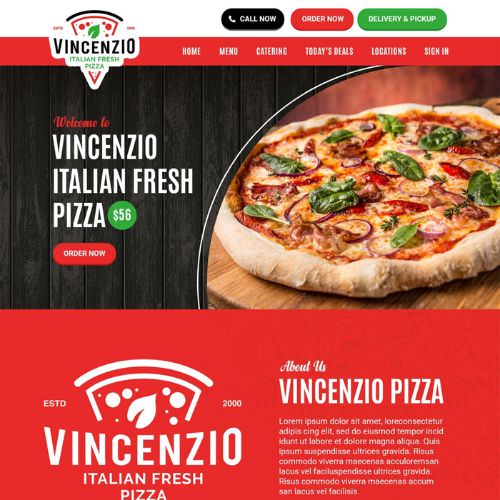 Pizzeria website example by One Eleven Web Design