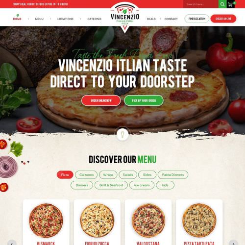 Pizzeria website example by One Eleven Web Design