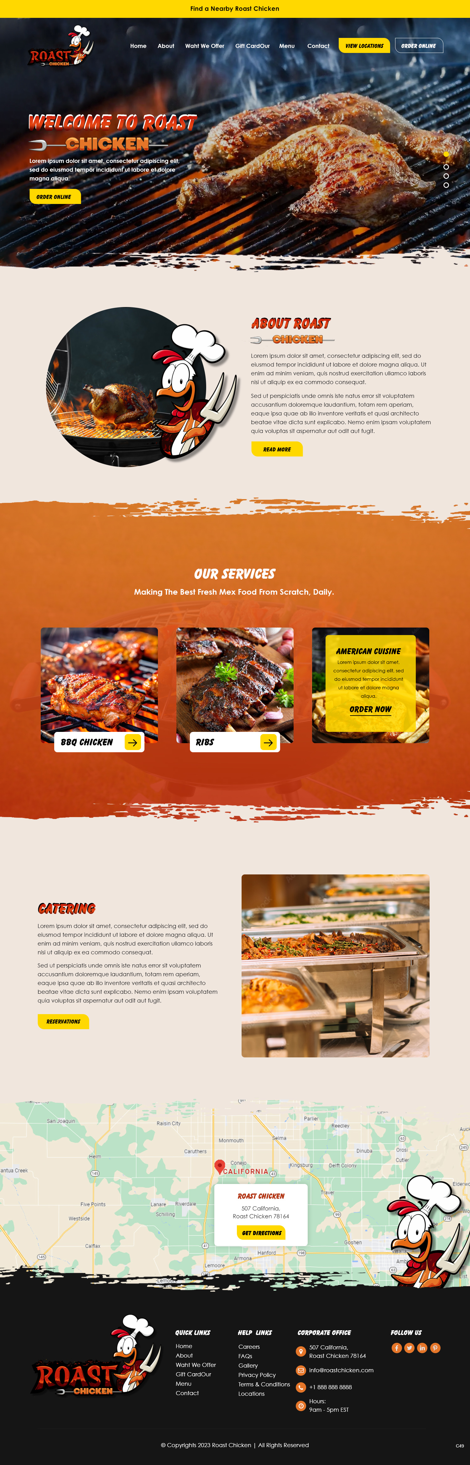 Restaurant website example by One Eleven Web Design