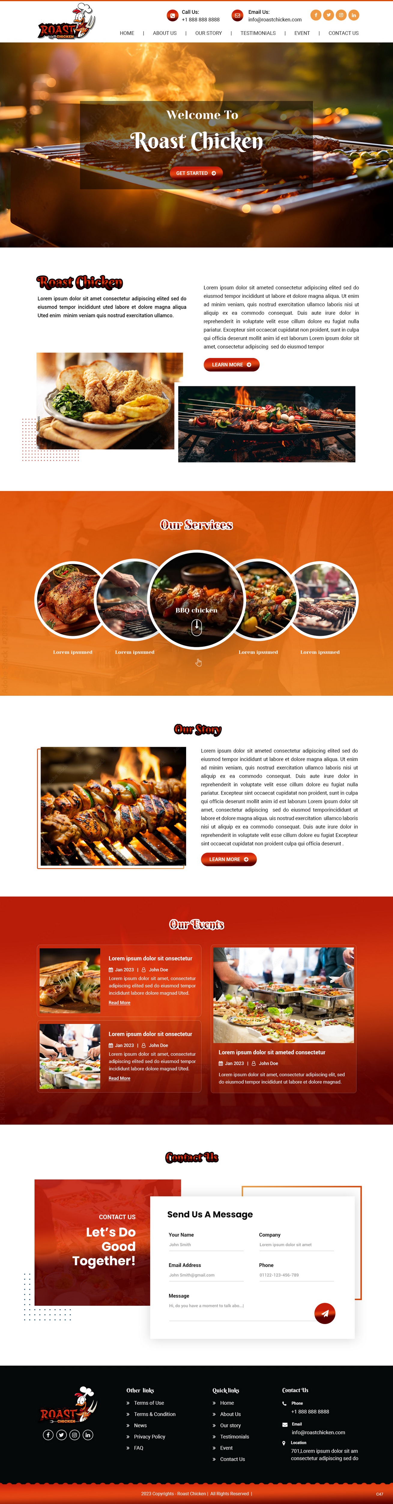 Restaurant website example by One Eleven Web Design