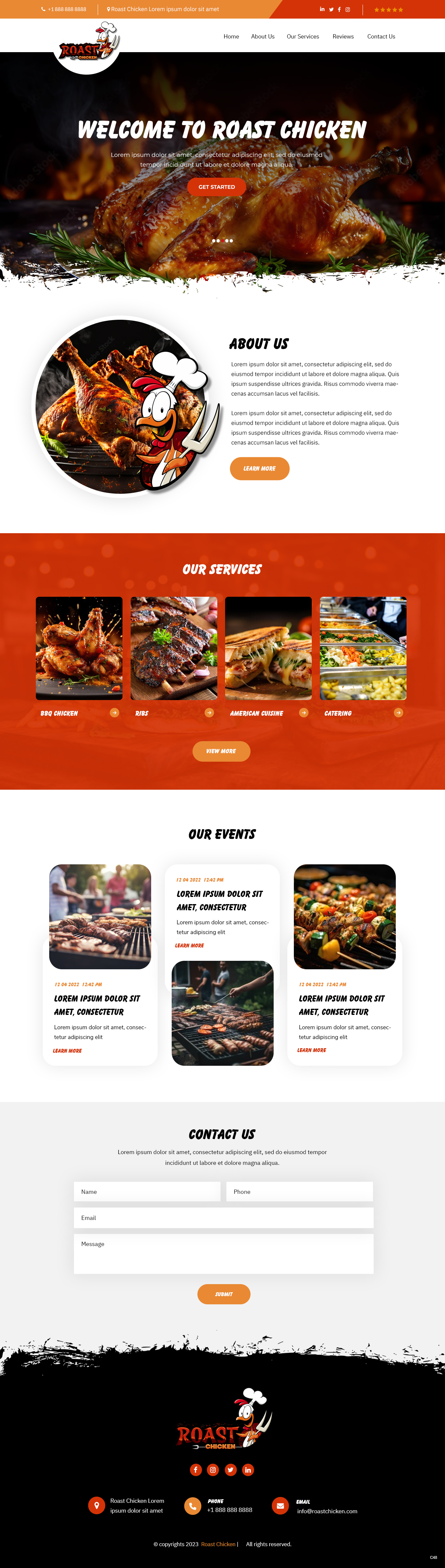 Restaurant website example by One Eleven Web Design
