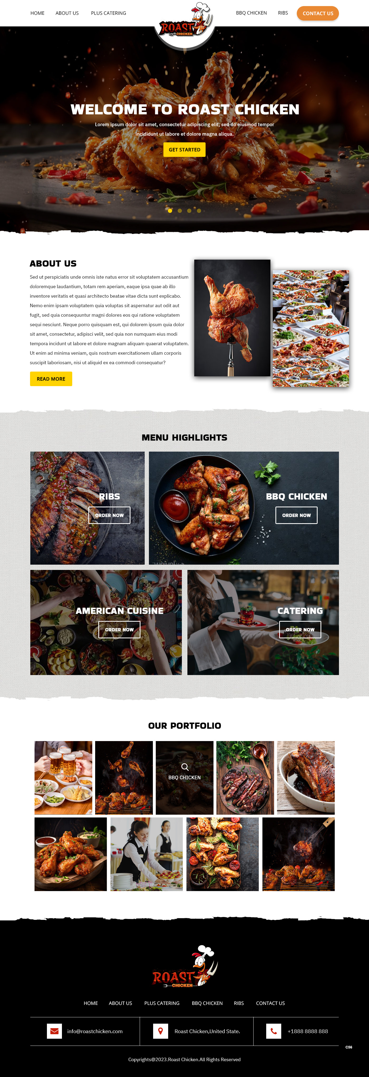 Restaurant website example by One Eleven Web Design