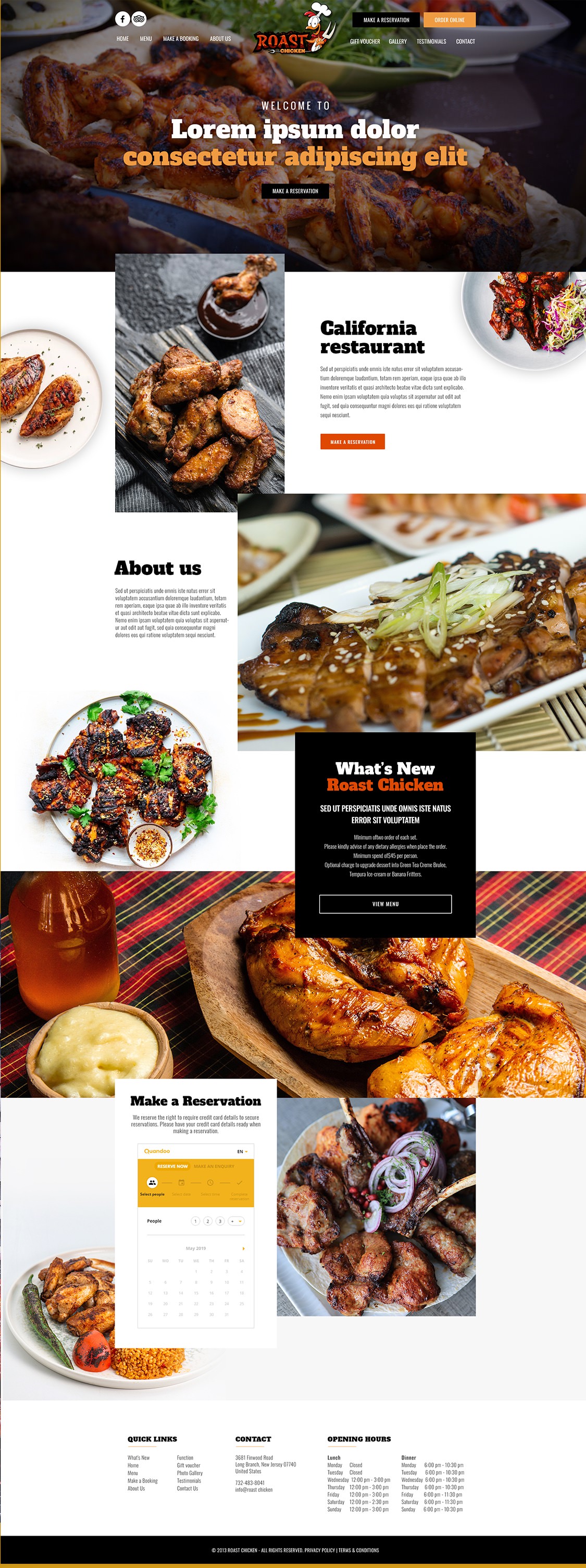 Restaurant website example by One Eleven Web Design