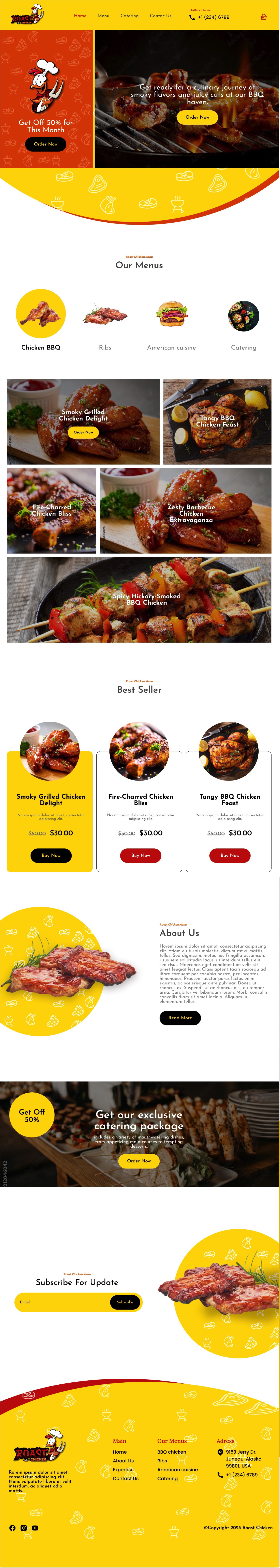 Restaurant website example by One Eleven Web Design