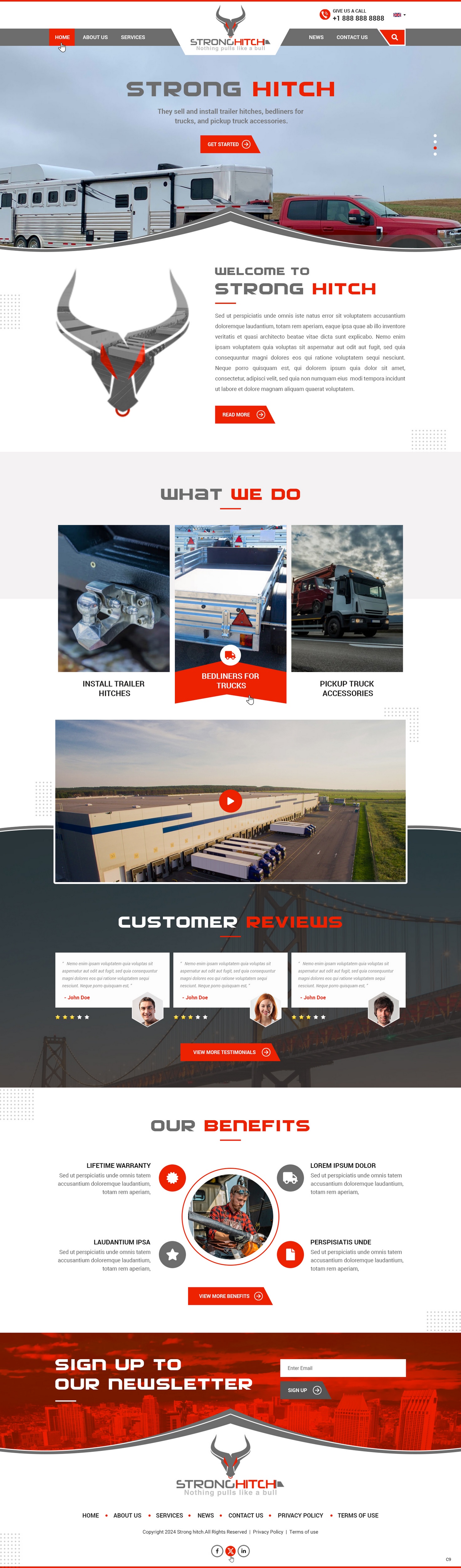 Truck accessory website example by One Eleven Web Design
