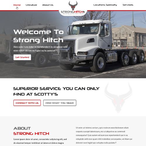 Truck accessory website example by One Eleven Web Design