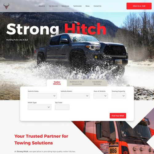 Truck accessory website example by One Eleven Web Design