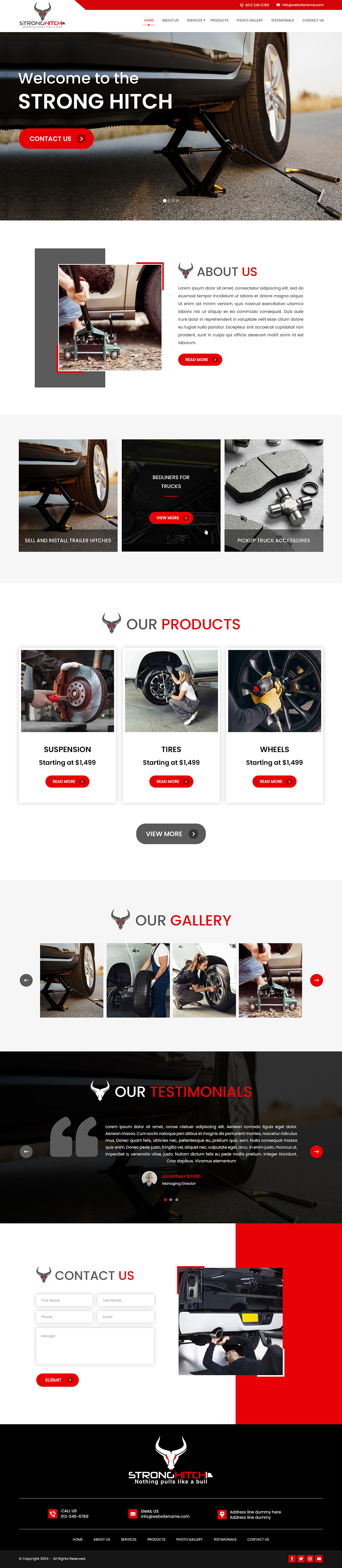 Truck accessory website example by One Eleven Web Design