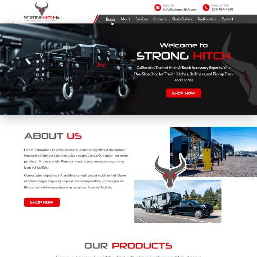 Truck accessory website example by One Eleven Web Design