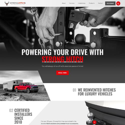 Truck accessory website example by One Eleven Web Design
