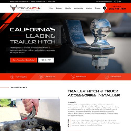 Truck accessory website example by One Eleven Web Design