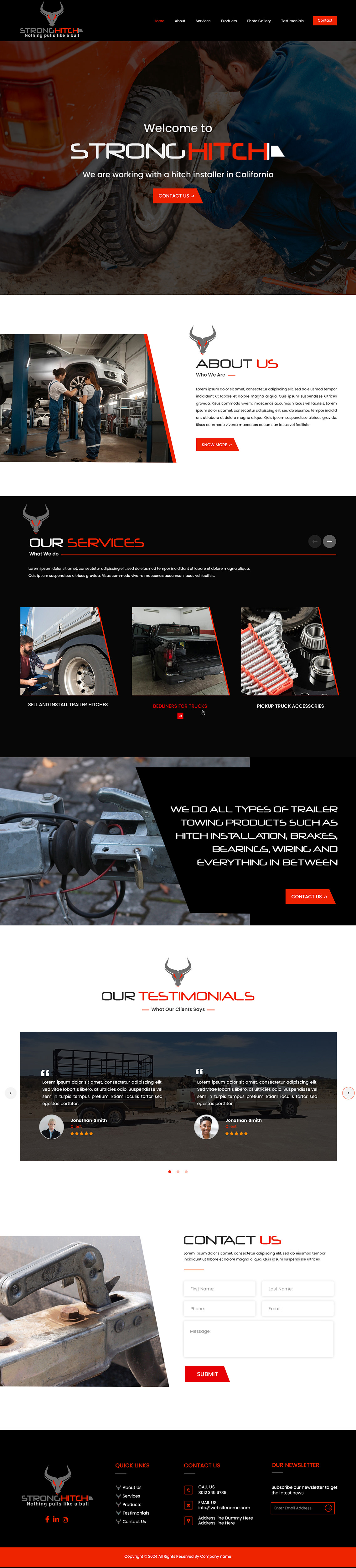 Truck accessory website example by One Eleven Web Design