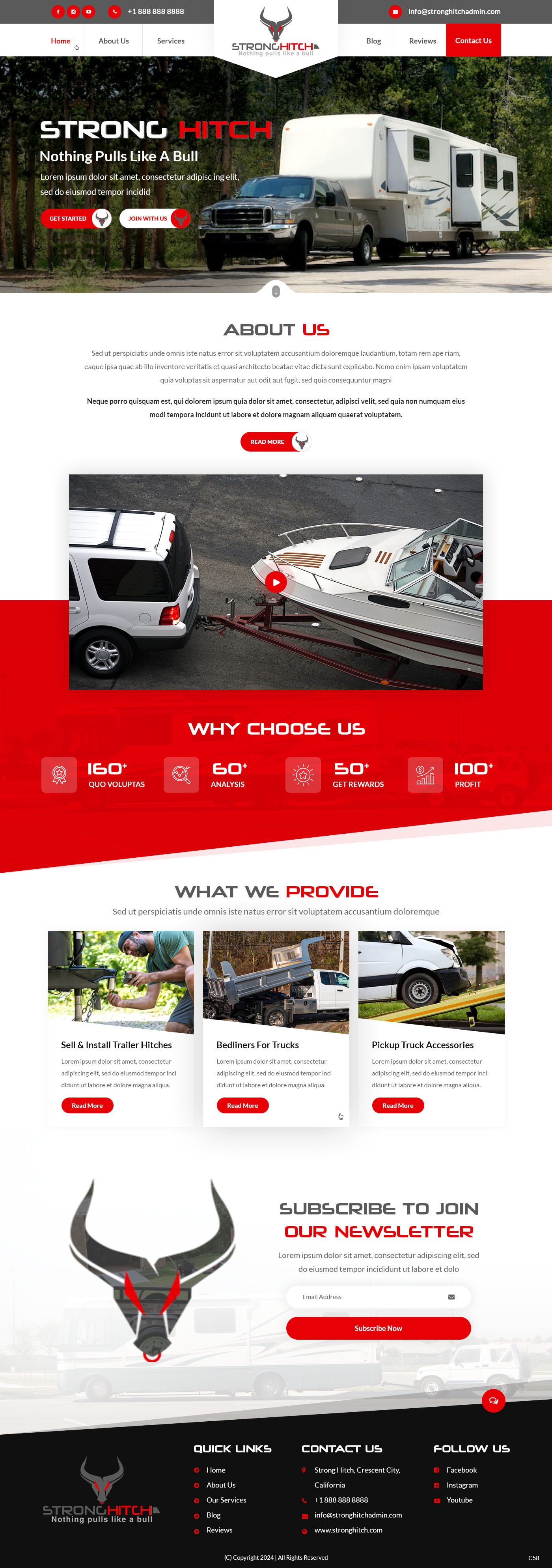 Truck accessory website example by One Eleven Web Design