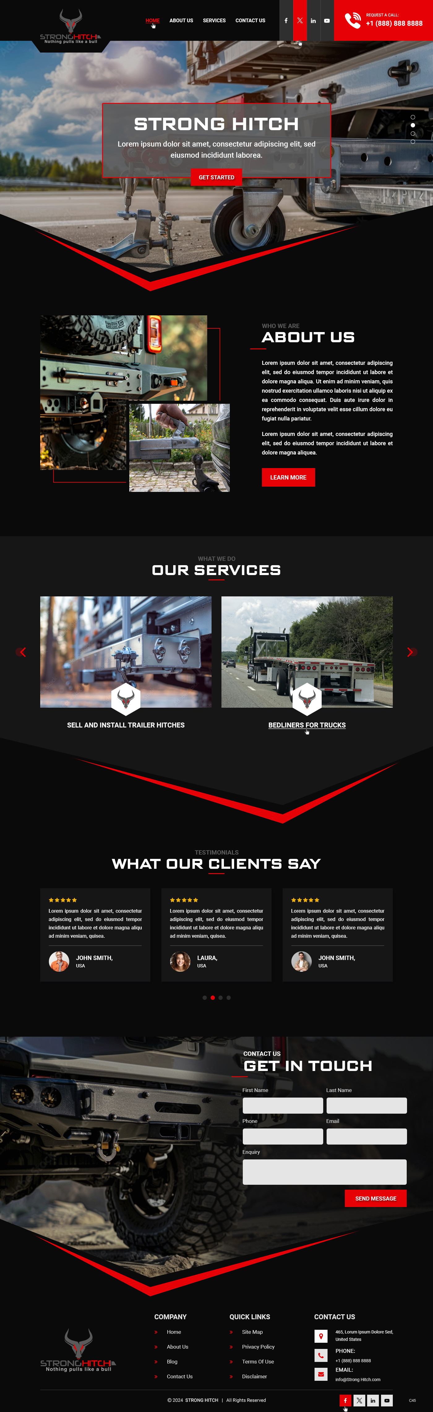 Truck accessory website example by One Eleven Web Design